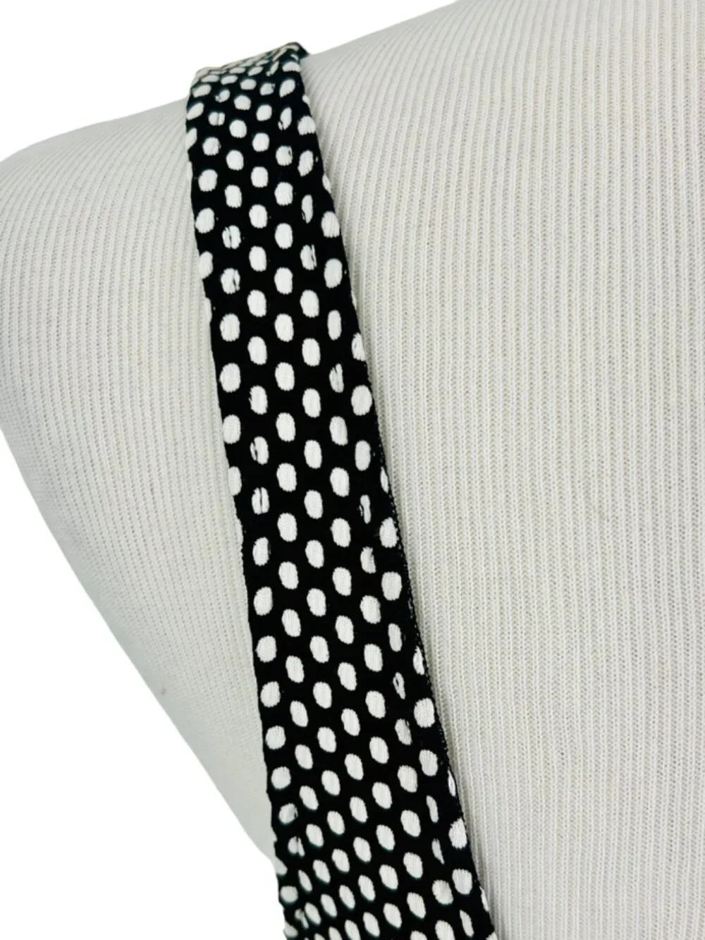 Free People Black White Polka Dot Bodycon Mini Dress L | Indie Sleaze Y2K Baddie
